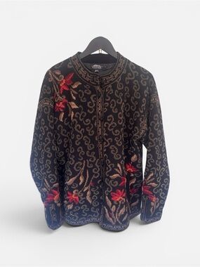 Vintage Icelandic Design Wool Cardigan Size Large